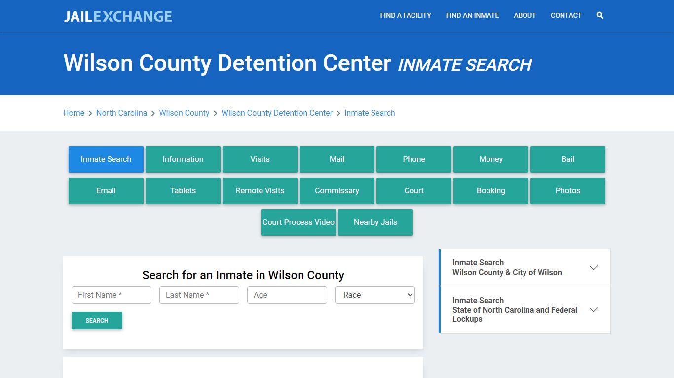 Wilson County Detention Center Inmate Search - Jail Exchange