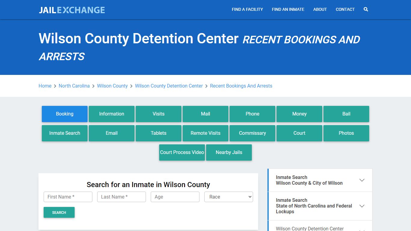 Wilson County Detention Center Recent Bookings And Arrests - Jail Exchange